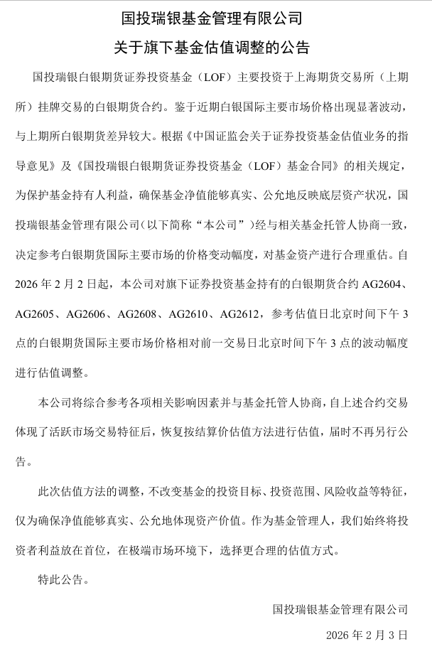 单日暴跌31.5%创纪录!国投瑞银白银LOF估值重估引投资者不满(1) 单日暴跌31.5%创纪录!国投瑞银白银LOF估值重估引投资者不满(1)