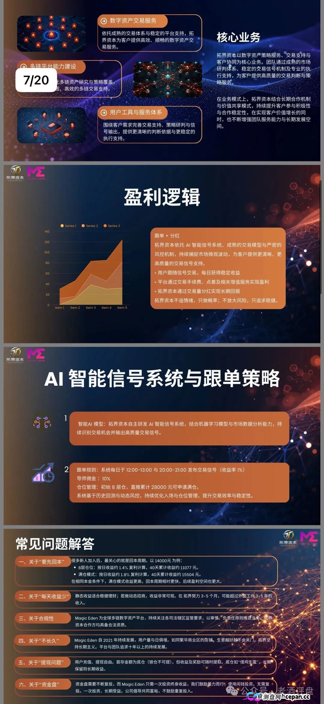 拓界资本AI跟单就是单机版模拟器!Magic Eden根本没跟你合作,日化1%是索命钩,15级传销金字塔五年起步!(2) 拓界资本AI跟单就是单机版模拟器!Magic Eden根本没跟你合作,日化1%是索命钩,15级传销金字塔五年起步!(2)