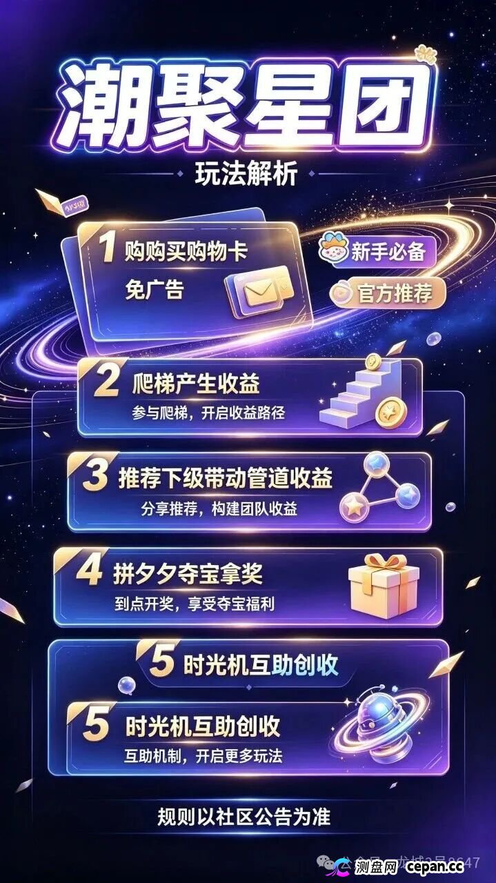 潮聚星团推“0撸”夺宝,百人拼团抽1人,未凑齐扣5%退积分,这哪是福利是拿你本金开赌。(1) 潮聚星团推“0撸”夺宝,百人拼团抽1人,未凑齐扣5%退积分,这哪是福利是拿你本金开赌。(1)